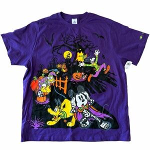 Disney Cruise Line purple Halloween unisex tshirt XXL NWT embroidered + decal
